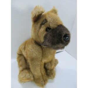 TY German Shepherd Plush Dog Puppy Sheriff 2001 Retired Classic Stuffed Brown